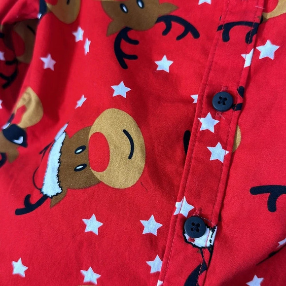 Denim & Flower Ricky Singh Reindeer Button Down Long Sleeve Boys Size 4 - Picture 10 of 10